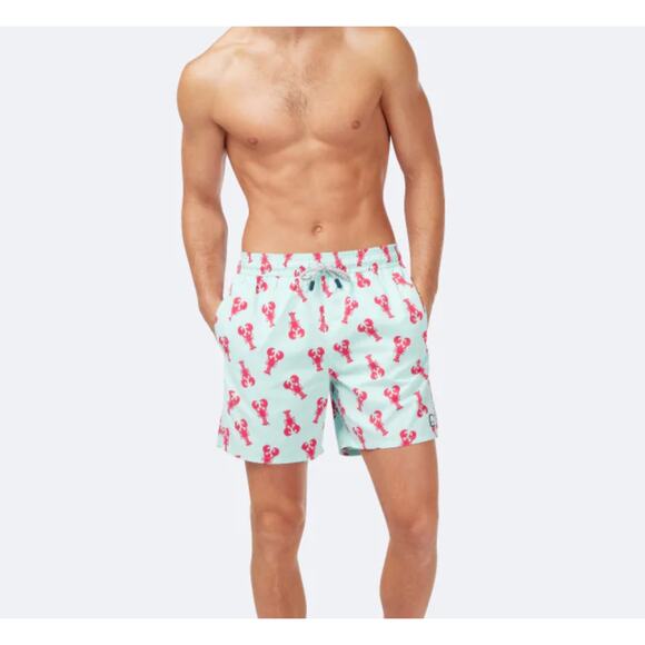 New 🔆 Euro StyleTom & Teddy Light Blue Swim Shorts with Red Crabs XXL